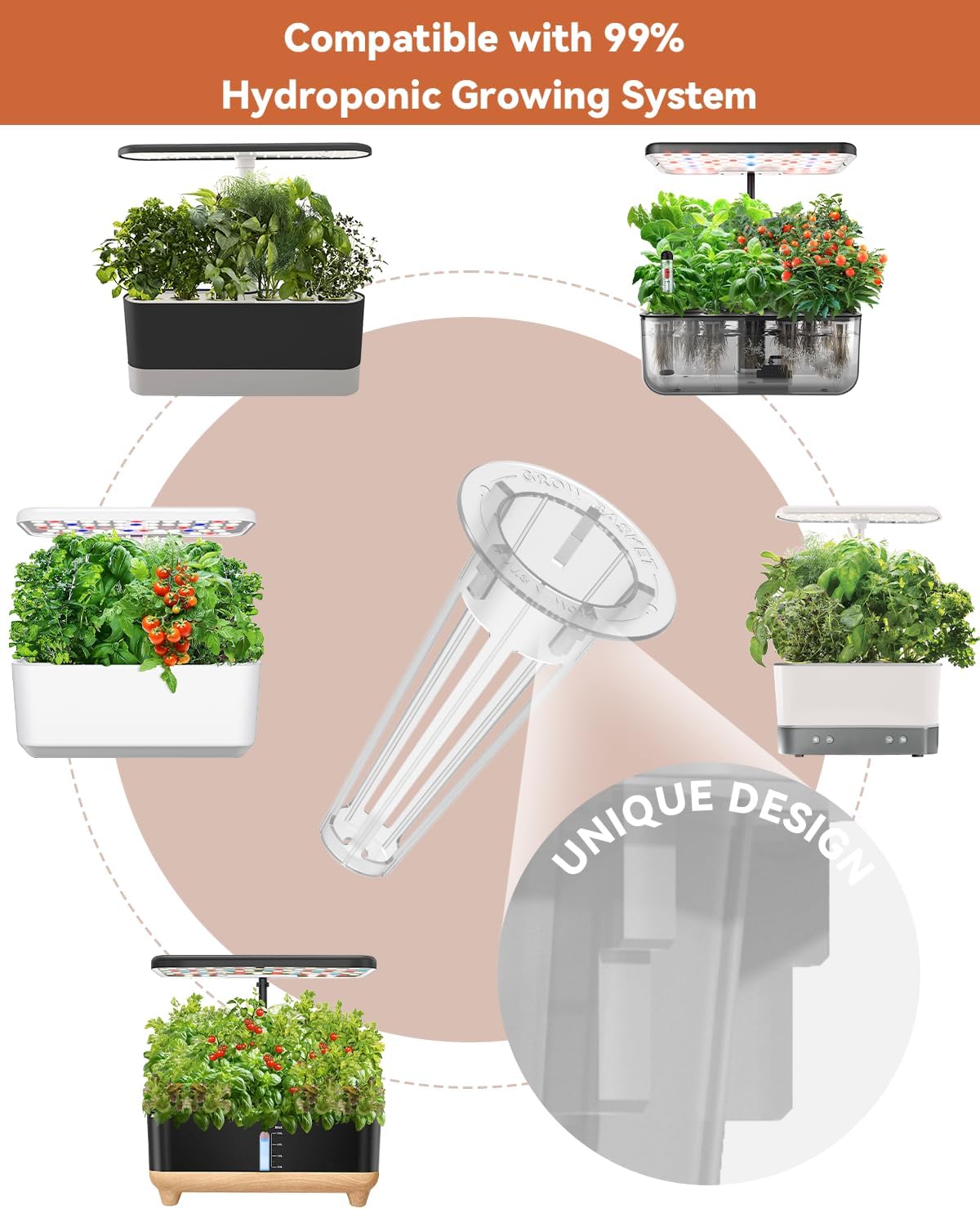 Fruits Seed Pod Kit for AeroGarden, Ahopegarden, iDoo, GARDENCUBE, MUFGA with Strawberry, Cucumber, Red/Golden Cherry Tomato, Compatible with All Indoor Hydroponics Growing System, 24-Pod