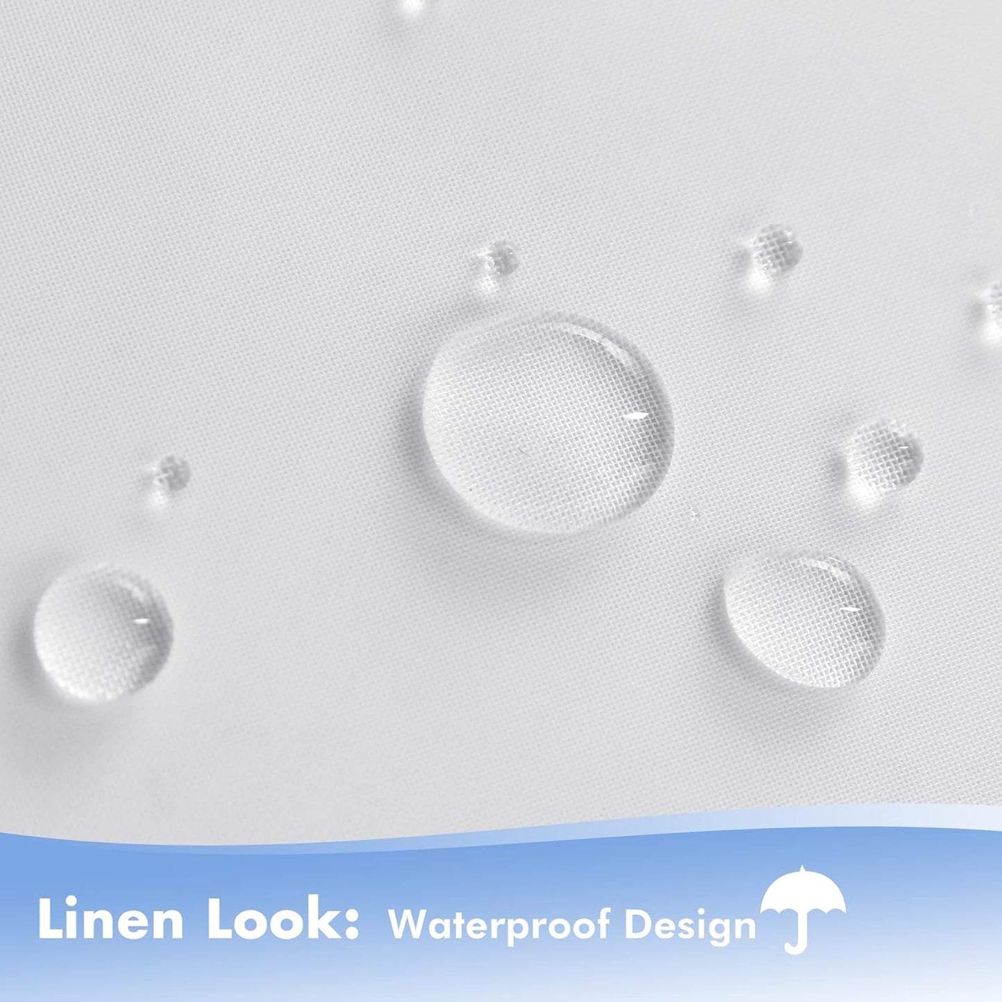 HolidayIdeas White Outdoor Sheer Curtains for Patio Waterproof, 2 Panels - 54 x 95 Inch - Light Filtering Voile Outside Curtains Grommet Drapes for Front Porch, Gazebo, Pergola, Backyard