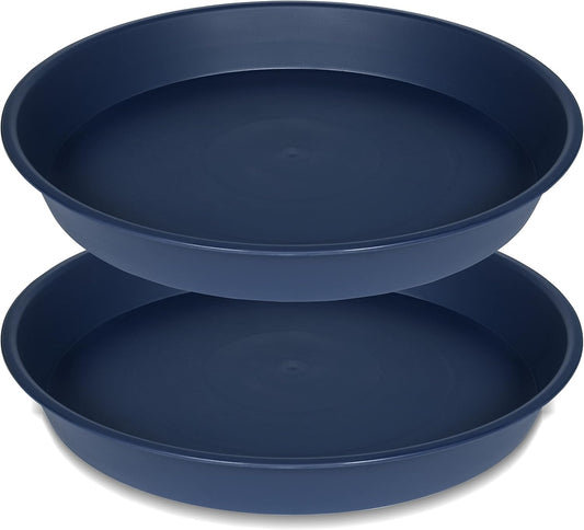 2 Pack of Bird Bath Bowl 12", 1.6" Depth, 10 12 inch Birdbath Bowls Dish Only for The Garden, Large Plant Saucer (12", Blue)