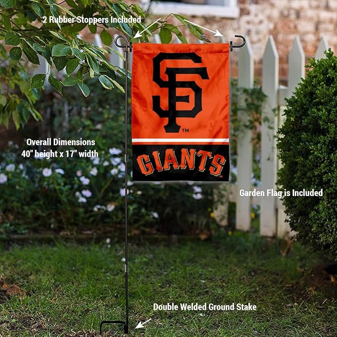 WinCraft San Francisco Giants Garden Flag with Stand Holder