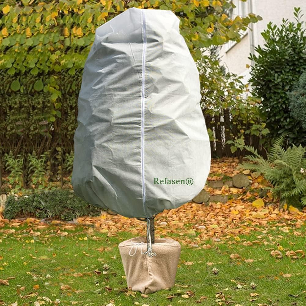 Plant Covers Freeze Protection,90”H X75”W 2.2oz Frost Blankets for Outdoor Plants Frost Cloth with Zipper Drawstring-Protect Trees Shrubs from Cold Frost Wind Pest