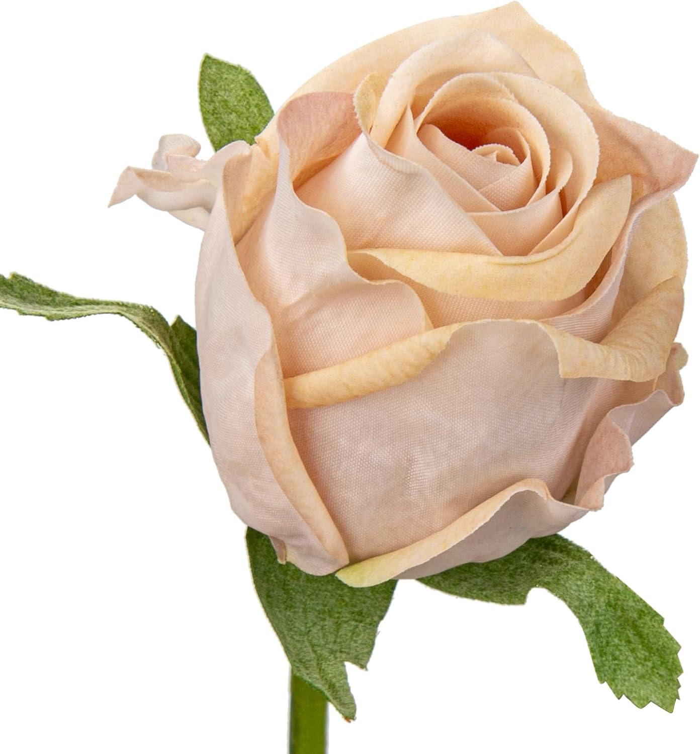 Artificial Realistic Roses Champagne Flowers 24" Real Touch Silk Roses Bouquet Long Stems Rose for Flower Arrangement Fake Roses Decor for Home Party Wedding Table Centerpieces Roses Realistic - 5 Pcs