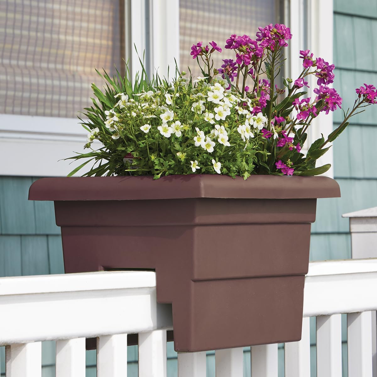 Root & Vessel Countryside Rail Planter, Brown, 16"