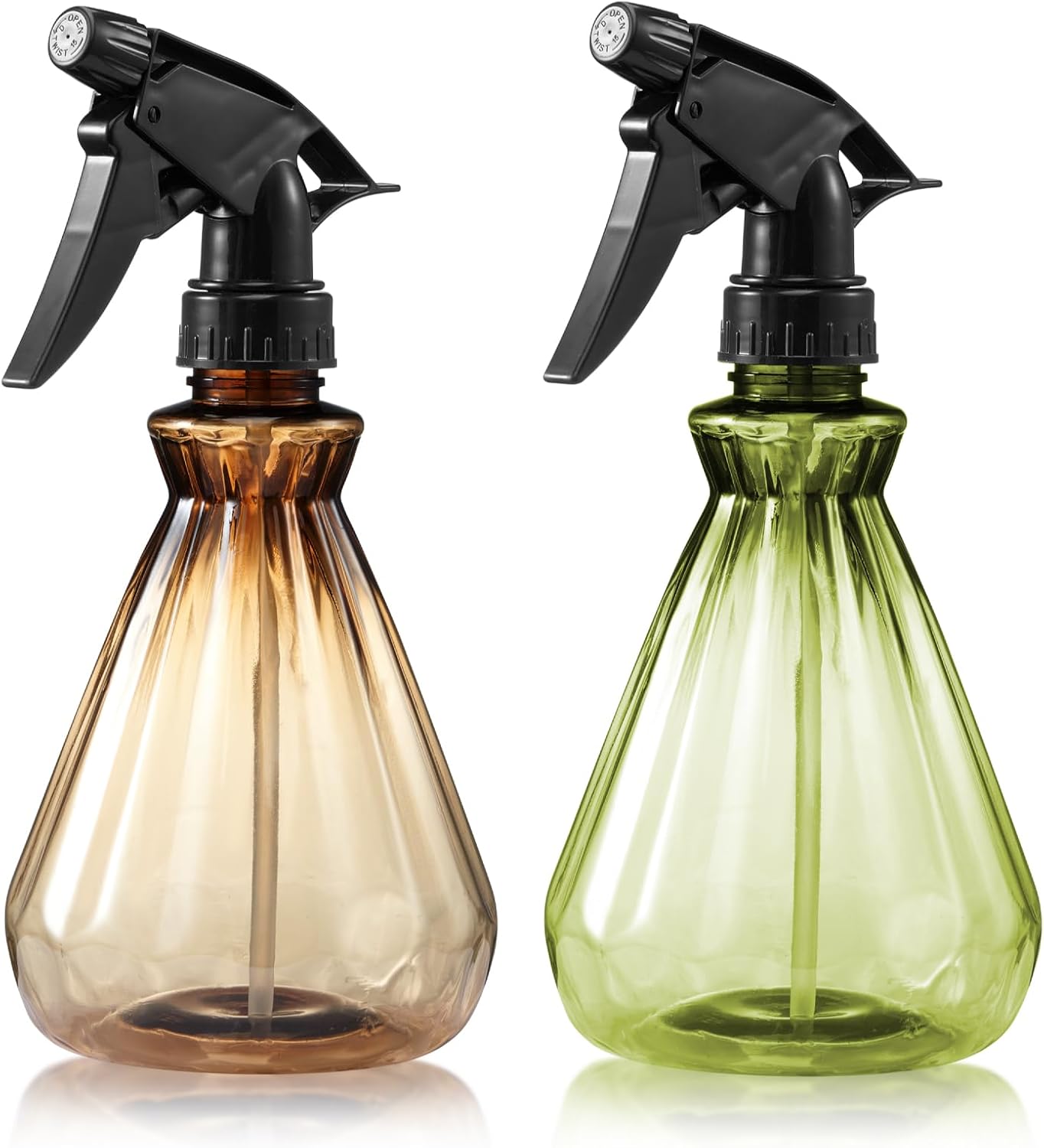 Hair Spray Bottles 17 oz (2 Pack) - Leak Proof, Adjustable Nozzle, Ultra Fine Continuous Water Mister for Hairstyling, Cleaning, Plants, Misting & Pet training