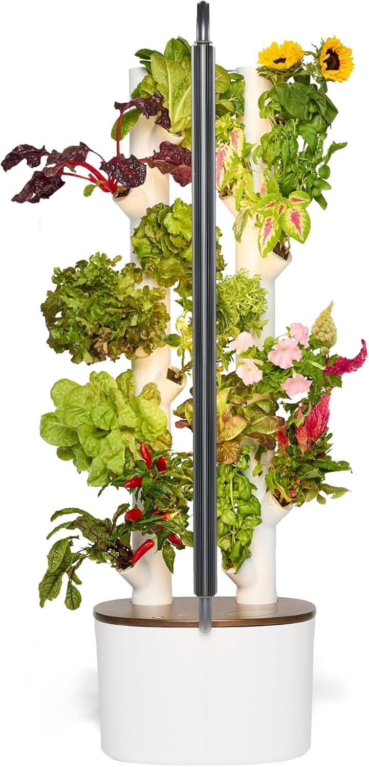 Gardyn Studio Vertical Hydroponics Growing System Kit - 16 Non-GMO Plants, Herbs, Vegetables - Tower Garden - Hydroponic Herb Garden Planter Indoor Kit - Indoor Gardening System with LED Grow Lights