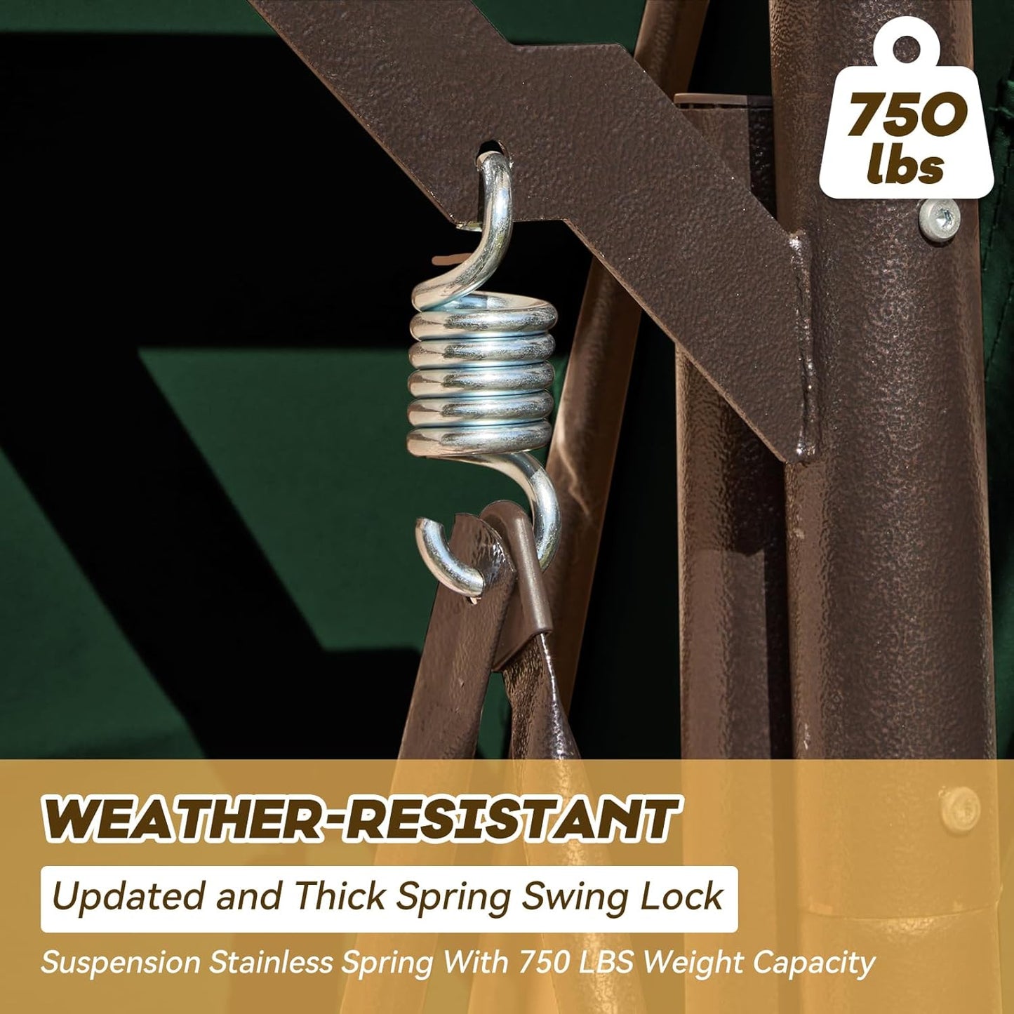 3 in 1 Patio Swing with Adjustable Canopy for Adults, 3 Seat Outdoor Swing with Thickened Cushions,Pillows & Cup Holders for Backyard, Porch, Garden (Green)