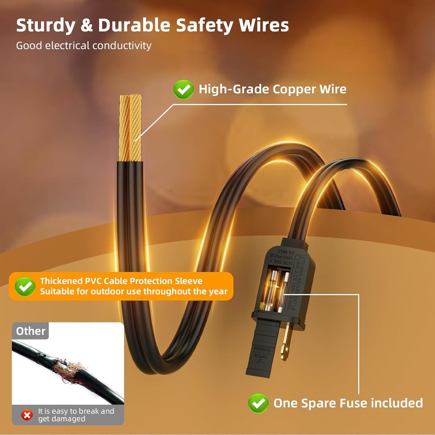 FOOMAN LED Outdoor String Lights, 100FT Outside Waterproof Patio Lights with 50+3 Shatterproof ST38 Edison Bulbs, 2700K Warm White Hanging Light, Dimmable Light for Back Yard Porch Party Gezebo