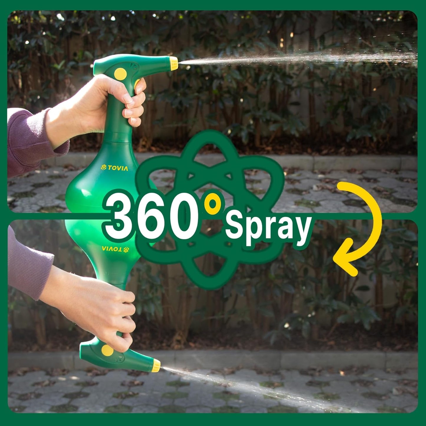 T TOVIA: Garden Sprayer 1 Liter Battery Spray Bottle Powered Electric, Rechargeable, Portable Garden and Plant Sprayer, Mister, for Outdoor and Indoor Plants,Cleans and Gardens, Handheld Powered