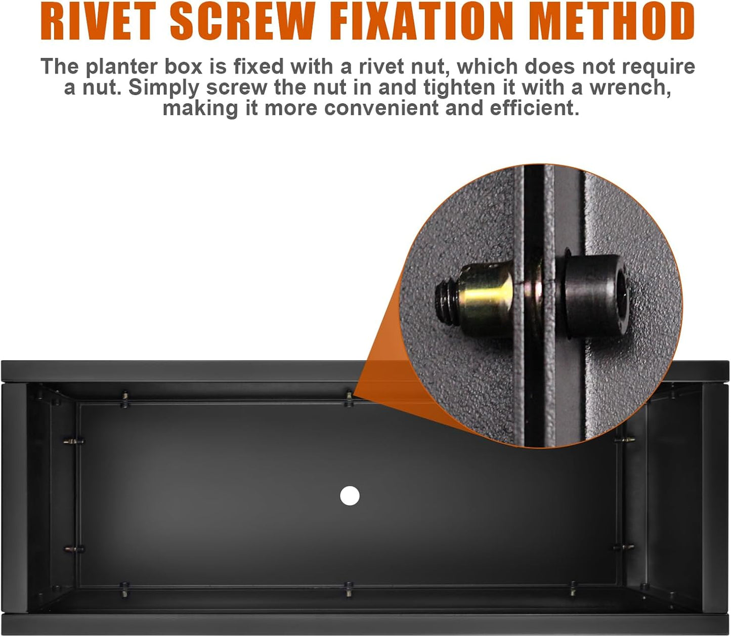 Steel Planter Box 36"x12"x20", Square Metal Planter Box Indoor&Outdoor, Steel Planter Heavy Duty for Commercial and Residential Use