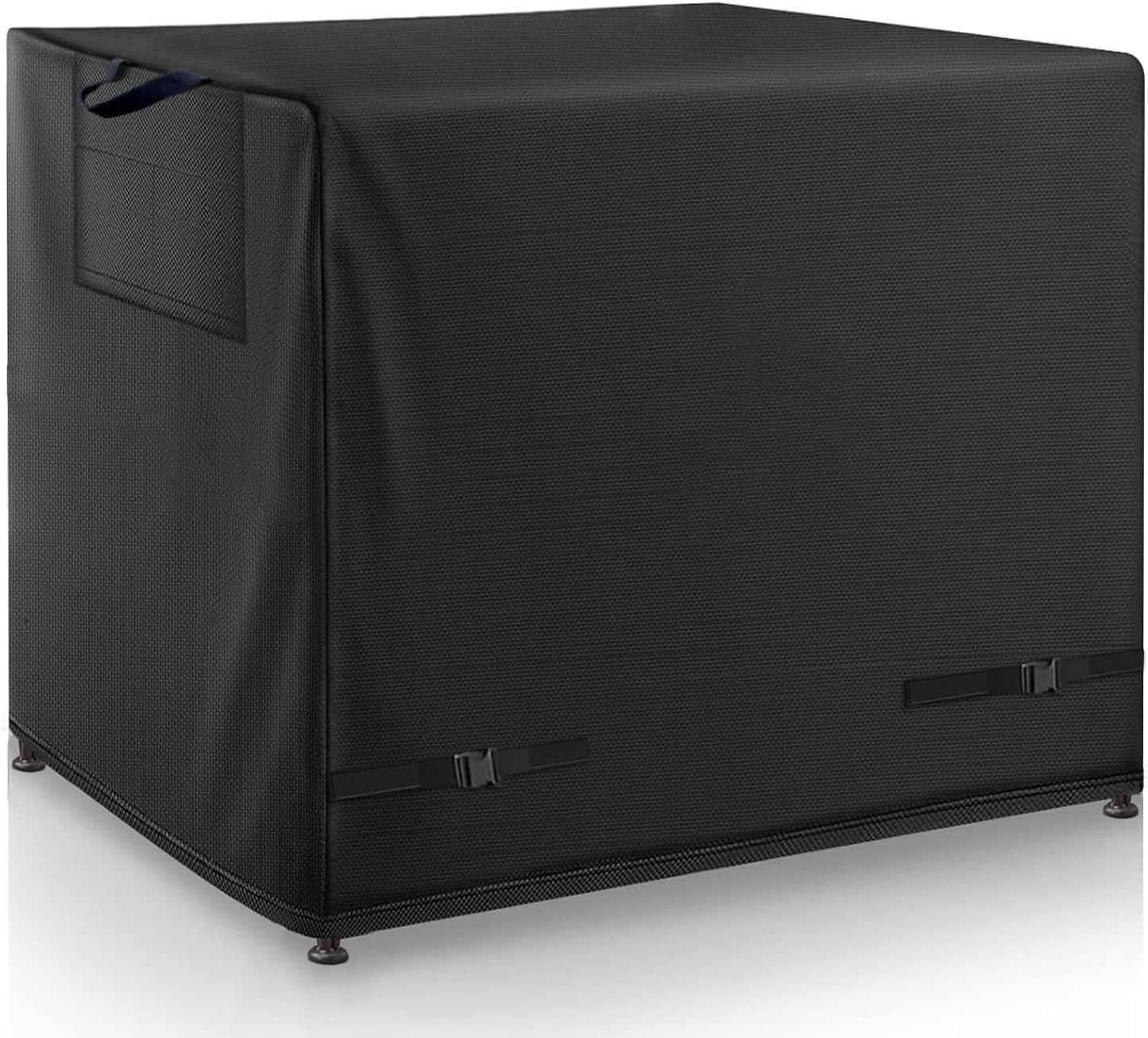 Outdoor Dining Table Cover - Heavy Duty Waterproof Cover for Patio Metal Steel Slat Table, Compatible 72" x 36" Black