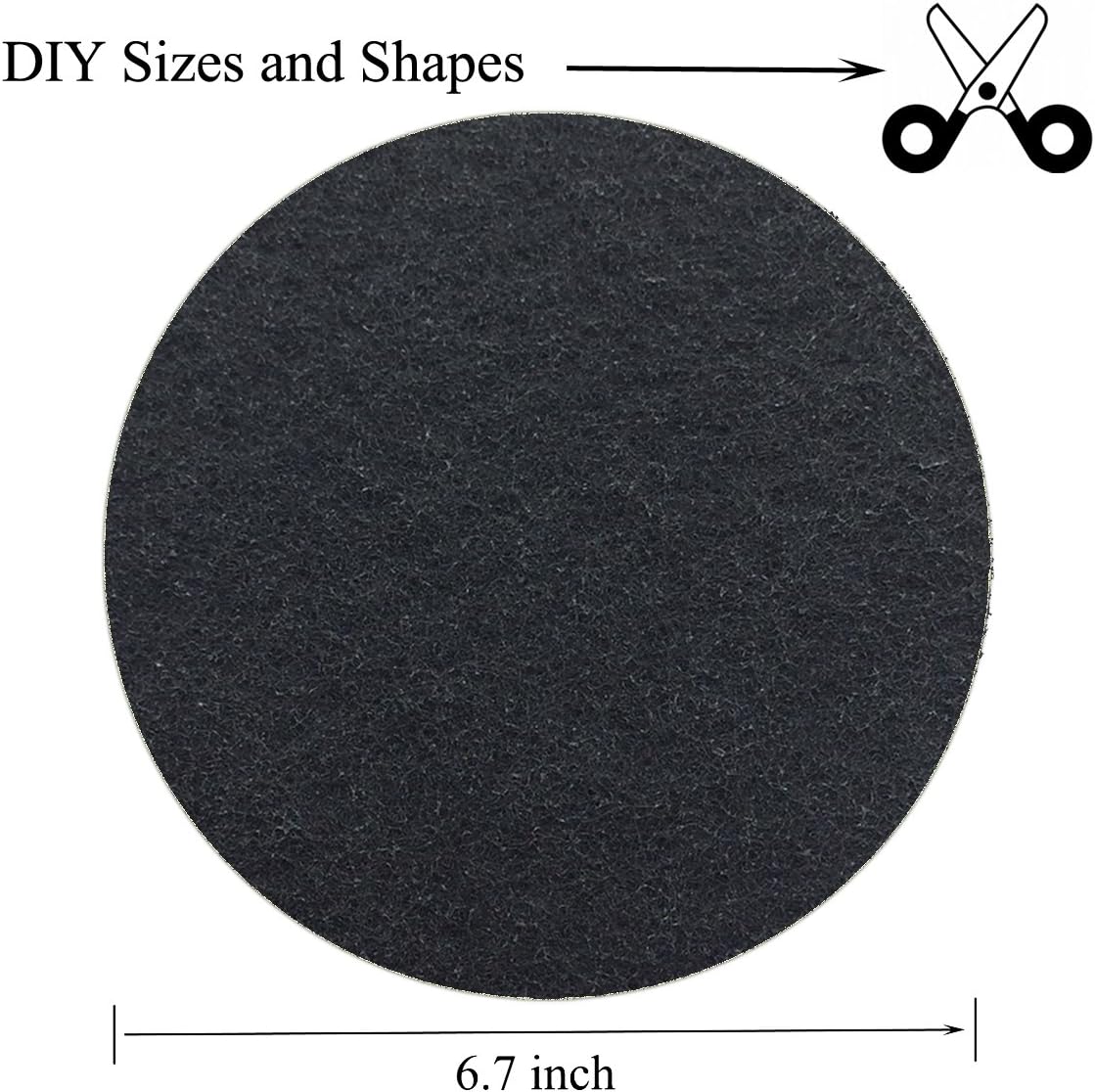 6.7inch Charcoal Filters for Kitchen Compost Bin Pail Replacement Filter Countertop Home Bucket Refill Sets, Round