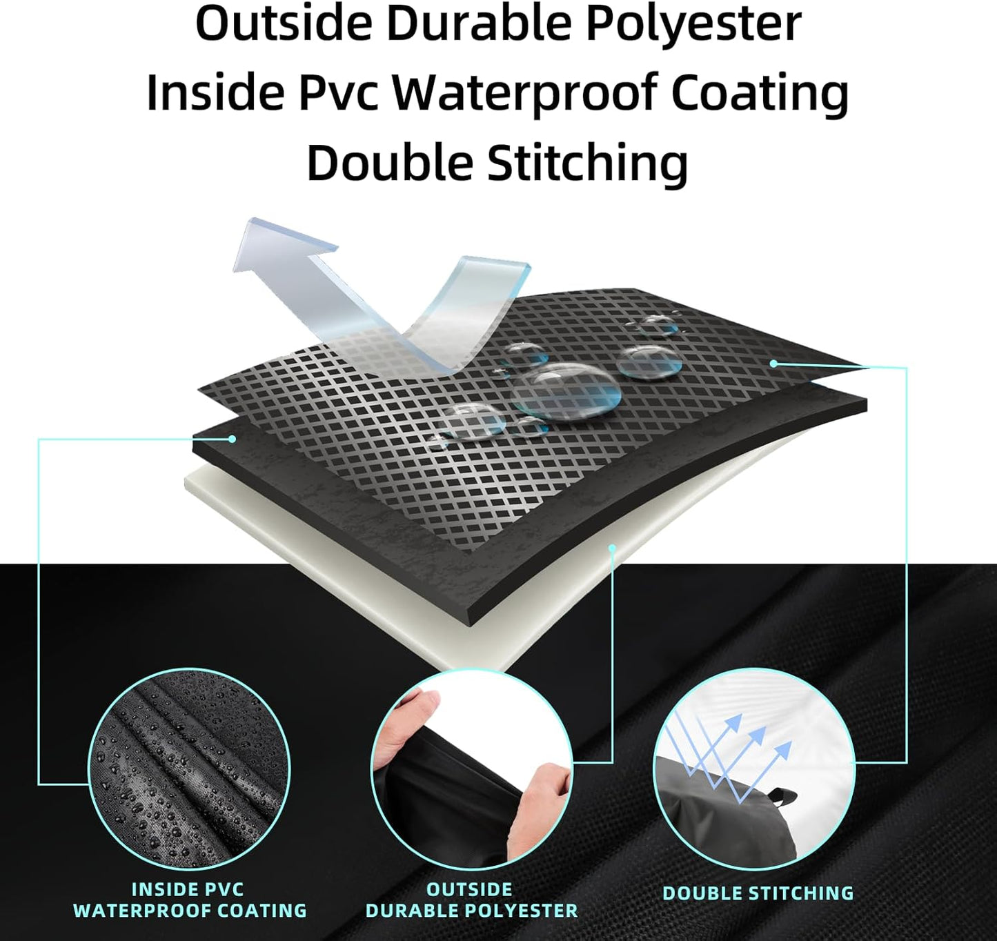 Grill Cover for Royal Gourmet GD4002T Tailgater 4 Burner Tabletop Gas Grill Griddle, 41 inch Portable Propane Gas Grill Covers