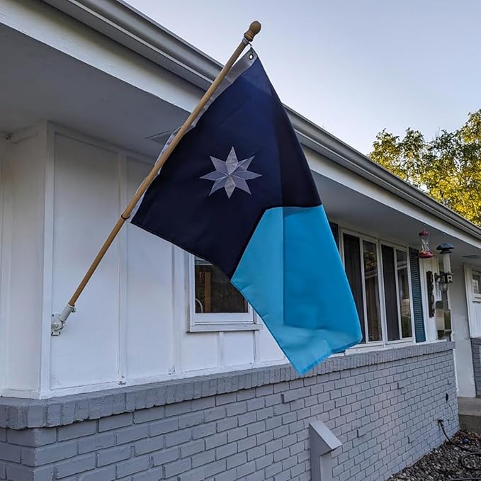 TOPFLAGS New Minnesota State Flag 3x5 Ft 210D MN Flags Heavy Duty Longest Lasting Sewn Stripes Embroidered Star Stronger Brass Grommets 4 Stitched Hemming Outdoor Vivid Color Fade Resistant Perfect for Outside