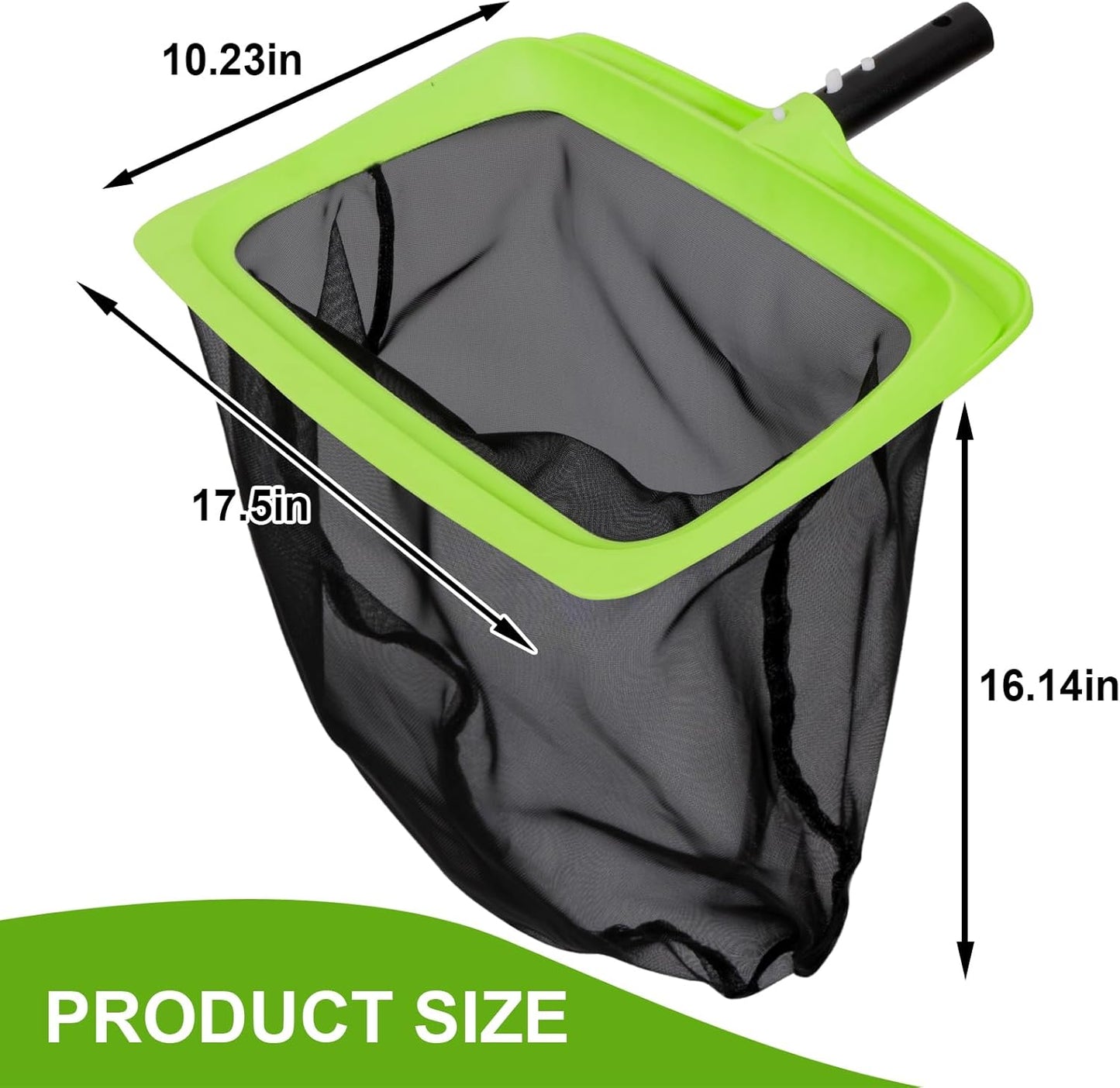 Sepetrel Swimming Pool Leaf Skimmer Net,Fine Nylon Mesh & Reinforced Frame Deep Rake Net,Cleaning Supplies and Accessories, (Pole Not Included)