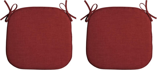 Arden Indoor/Outdoor Foam Seat Pad, 2 Pack, 17 x 16, Patio Cushion, Water Repellent, Fade Resistant, Foam Cushion Ruby Red Leala