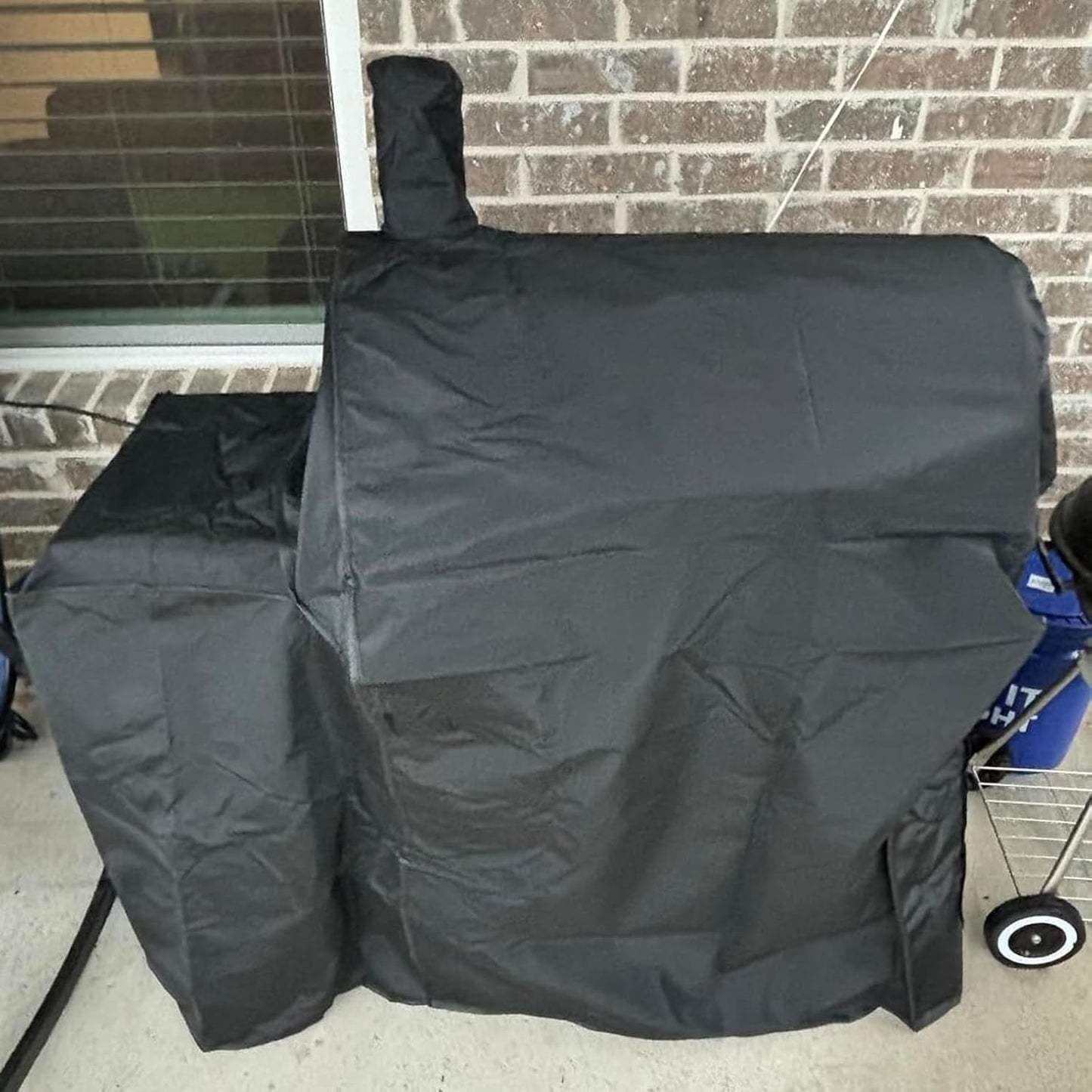 Grill Cover for Char-Griller E2827 Pro Deluxe Charcoal Grill, 45 inch Outdoor Grill Cover for Char-Griller 1224 2121 Grill Models, Heavy Duty Waterproof UV Resistant Cover, Outdoor BBQ Accessories