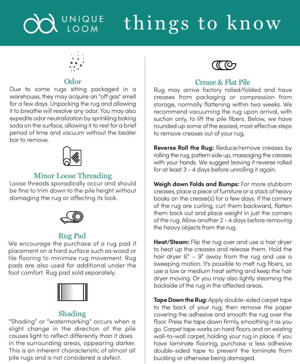 Unique Loom Outdoor Border Collection Area Rug - Soft Border (9' x 12' Rectangle, Brown/ Ivory)