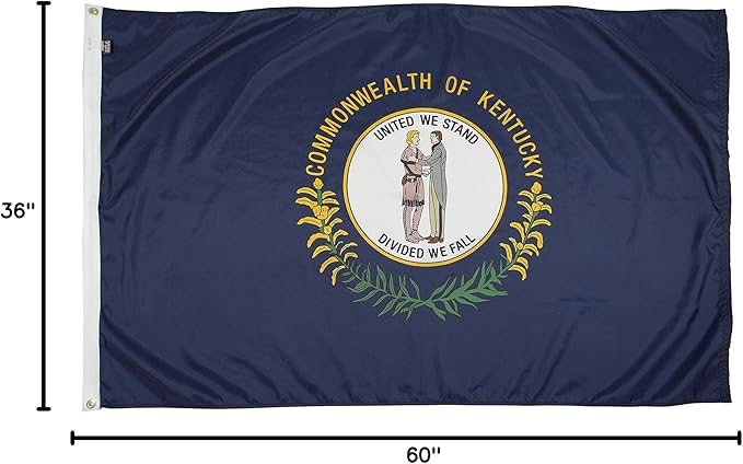 FlagSource Kentucky Nylon State Flag, Made in the USA, 3x5'