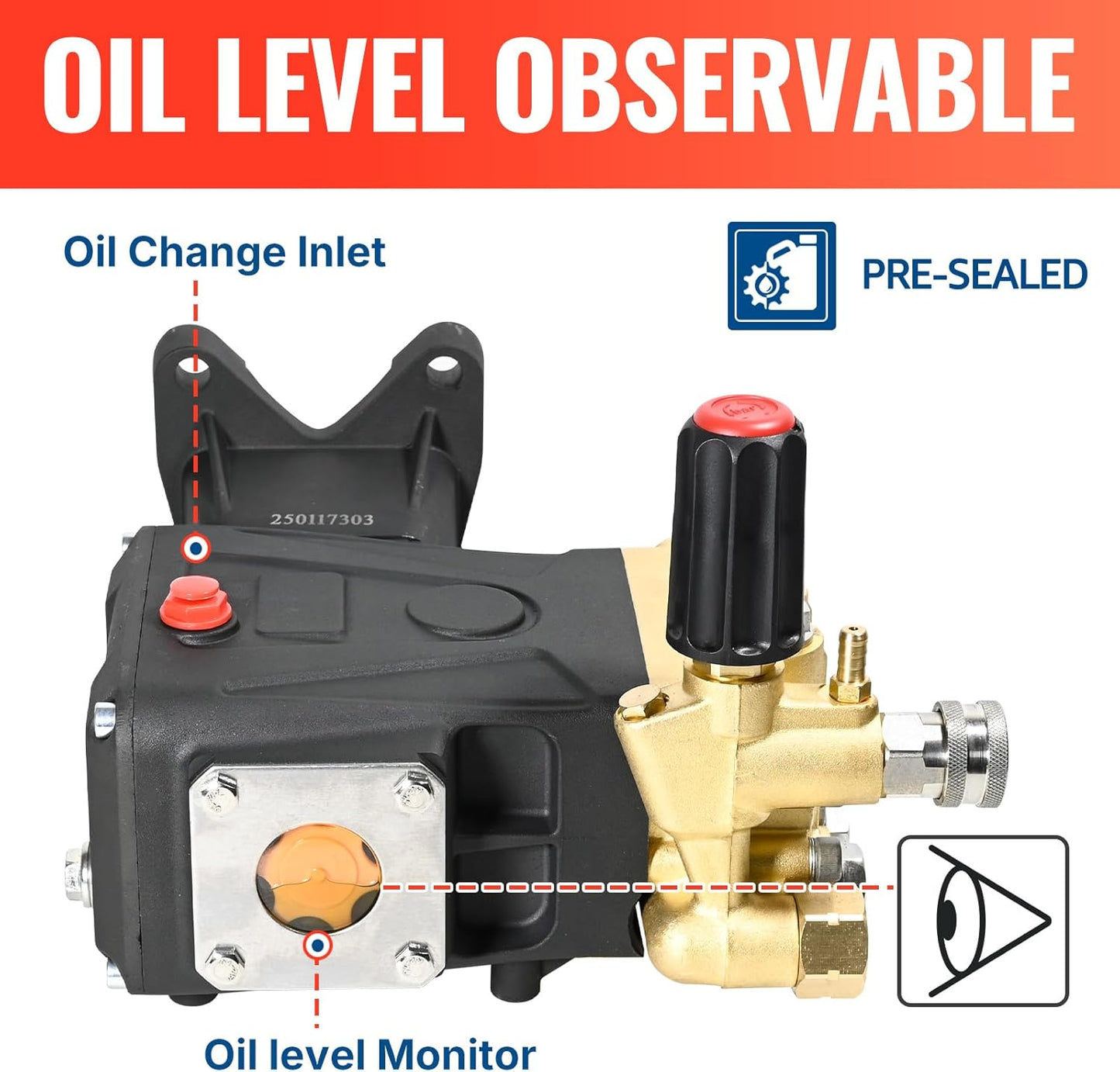 YAMATIC Horizontal Triplex Plunger Pressure Washer Pump 1" Shaft 4000 PSI 3.5 GPM, Replacement for Simpson AAA 90034, 90039,90038, Honda GX340, GX390, GX270 for Industrial Gas Powered Washers