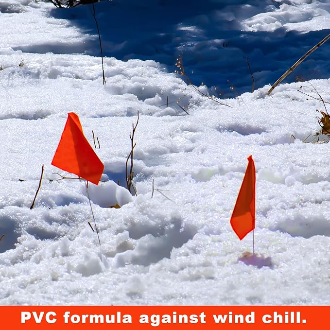 Zozen Marking Flags, Fluorescent Orange Color/1000 Pcs/15x4x5 Inch, Yard Flags for Lawn & Irrigation & Landscape & Sprinkler & Survey & Dog Training.