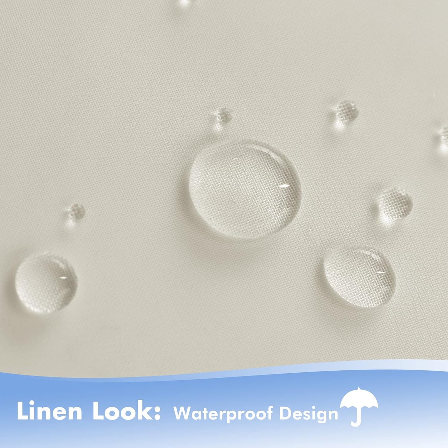 HolidayIdeas Beige Outdoor Sheer Curtains for Patio Waterproof, 4 Panels - 54 x 84 Inch - Light Filtering Voile Outside Curtains Grommet Drapes for Front Porch, Gazebo, Pergola, Backyard