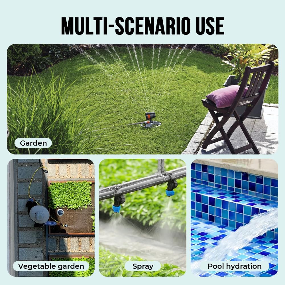 Water Timer for Garden Hose- Large LCD Display Irrigation Timer | Programmable Automatic Watering System for Gardens, Lawns Automatic Irrigation System