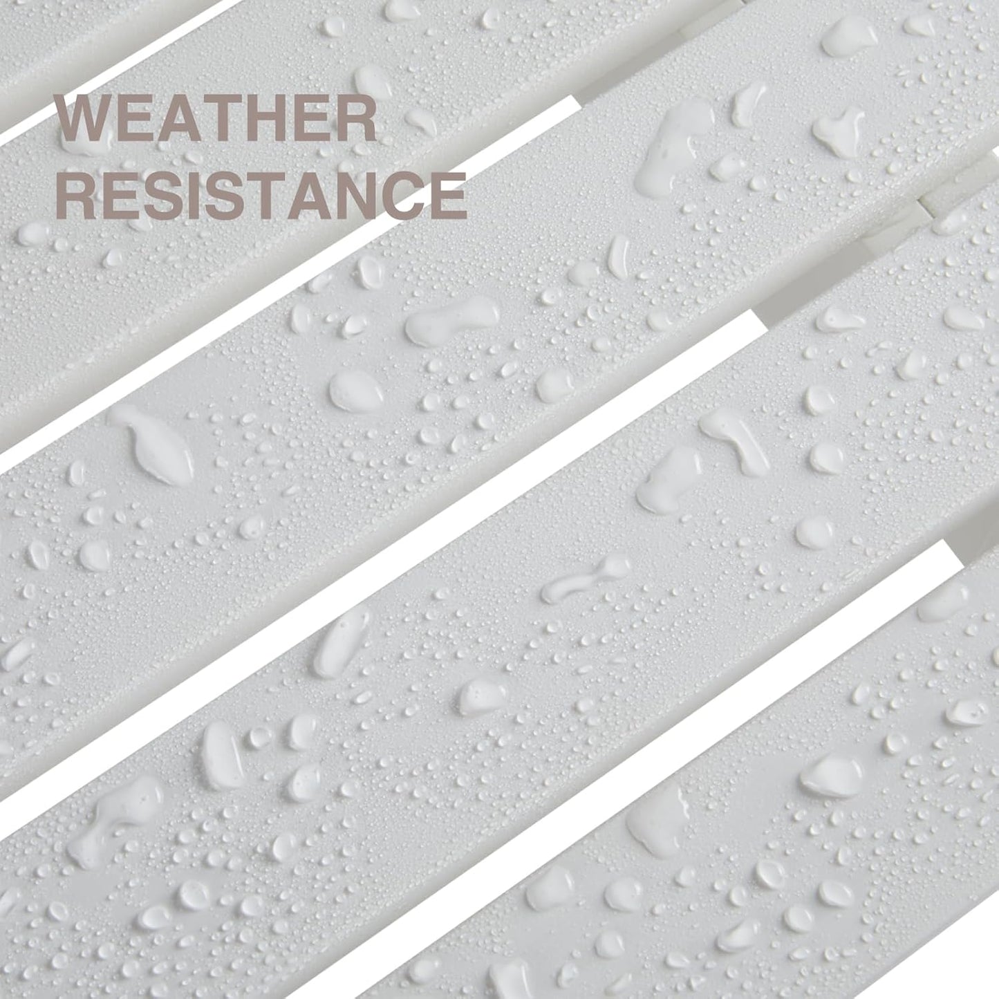 Psilvam Outdoor Bench, Two Person Poly Lumber Porch Bench, Weatherproof Garden Bench That Never Rot and Fade, All-Weather Patio Bench Suit for Garden, Porch, and Park (White)