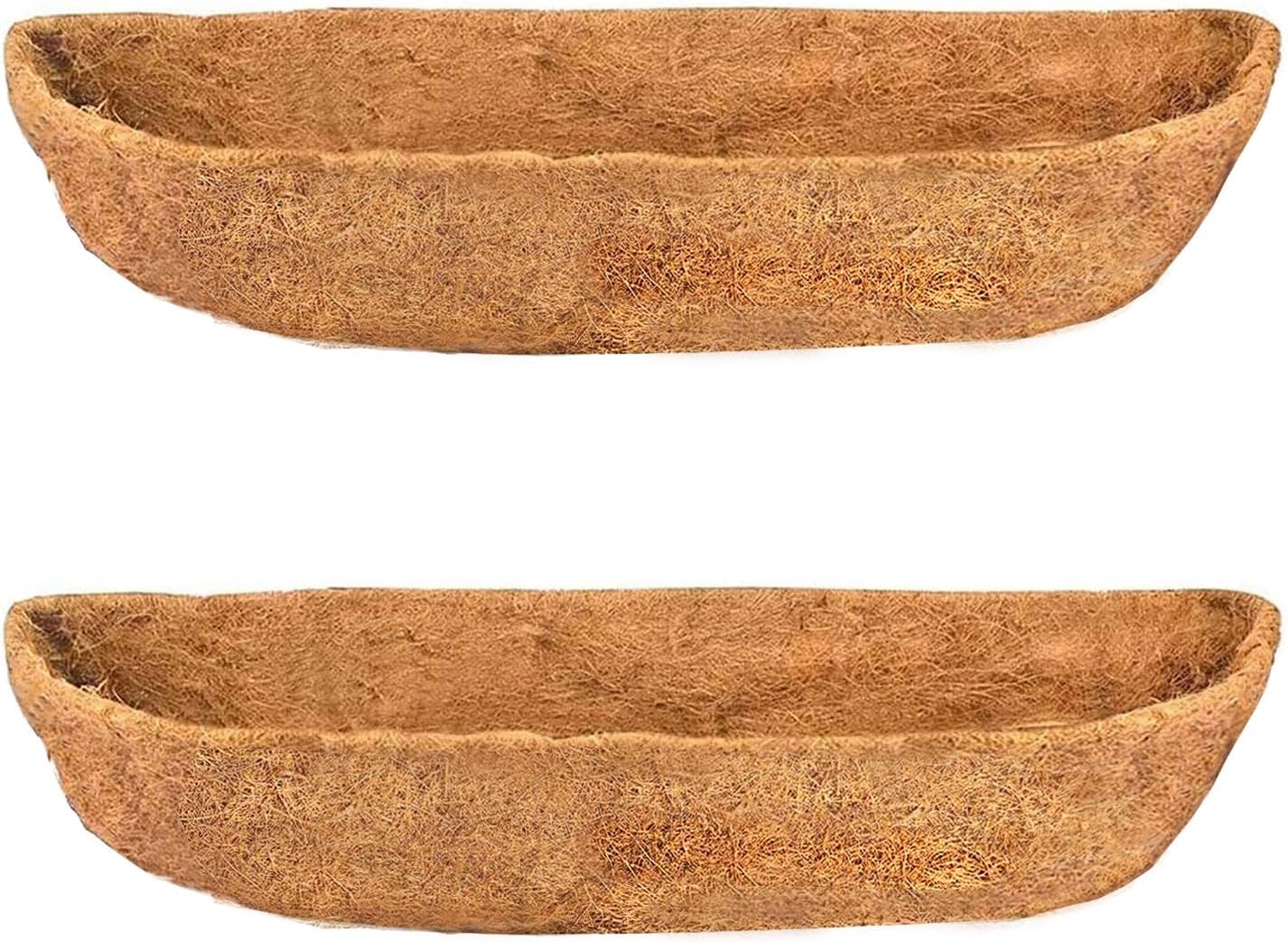2pcs 30" Natural Replacement Coconut Liner for Window Box Wall Planter Garden Deck Fence Flower Baskets