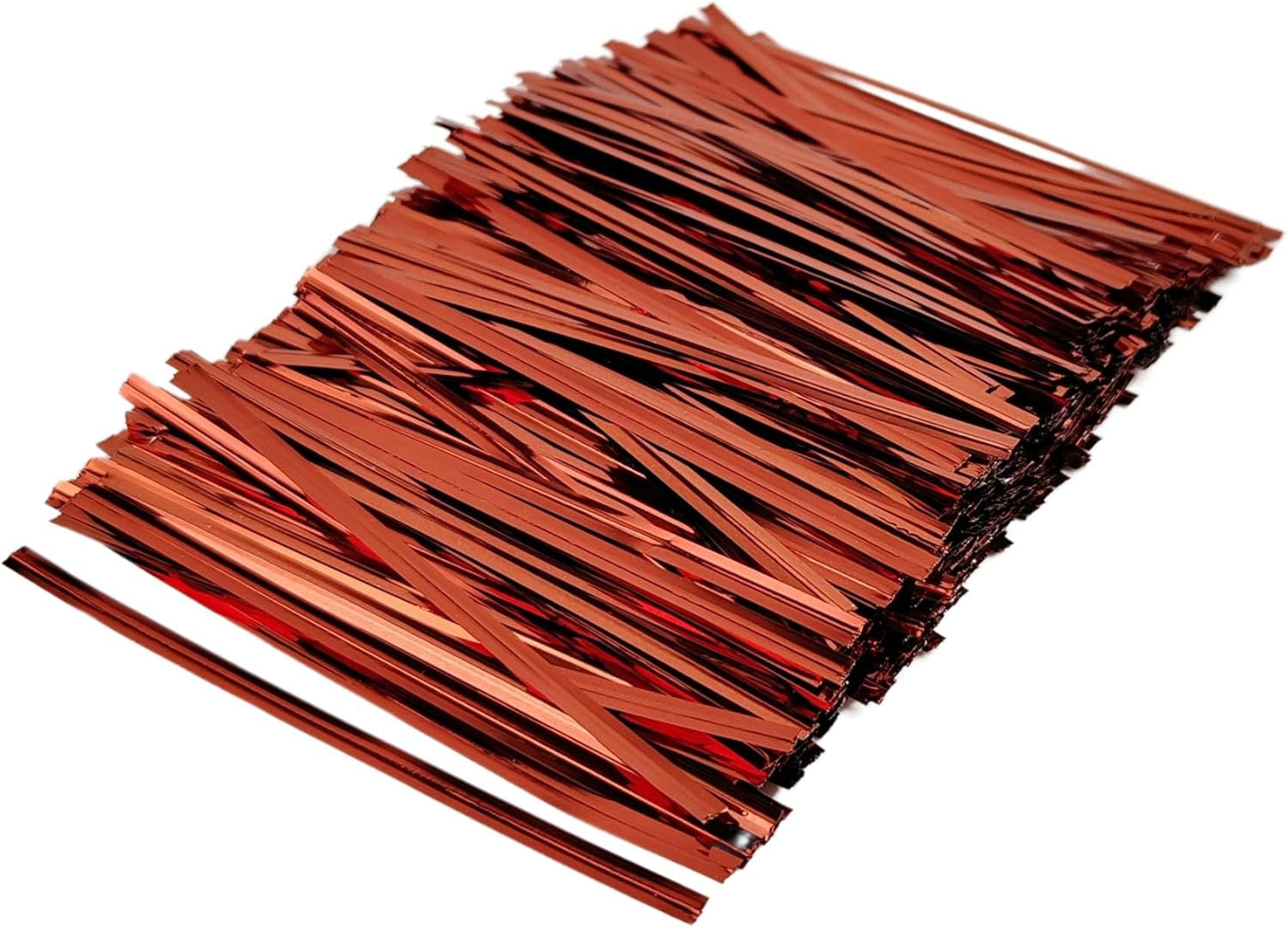 400 Pcs Metal Twist Ties 4 Inches Twist Straps for Bread Bags Candy Bags Snack Bags Halloween Party Cake Favor (Red)