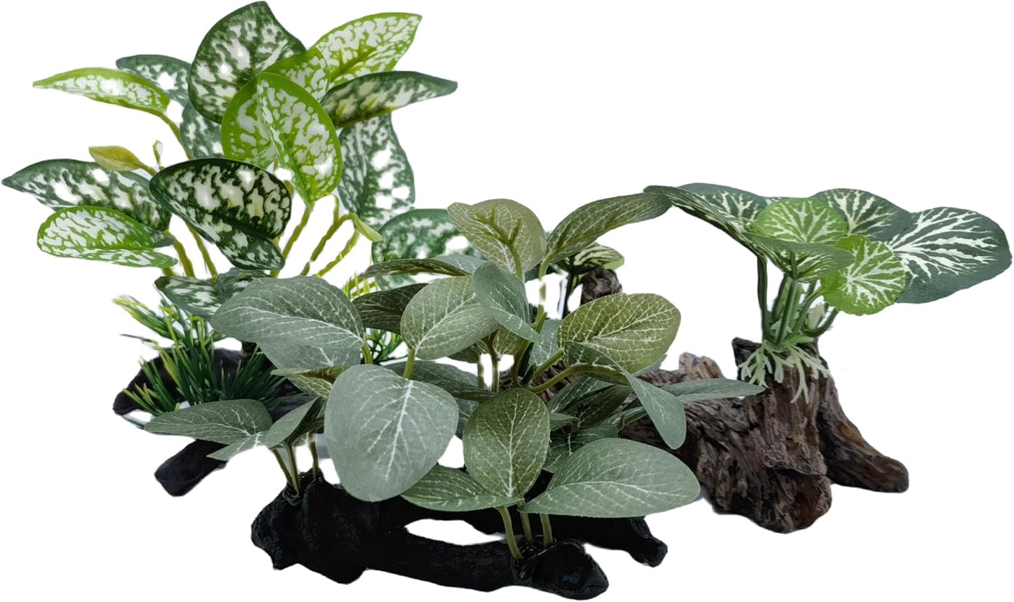 M2cbridge Artificial Fish Tank Plants Silk Aquarium Plant Aquatic Water Grass Foreground Decor (3PCS Green Grasses)