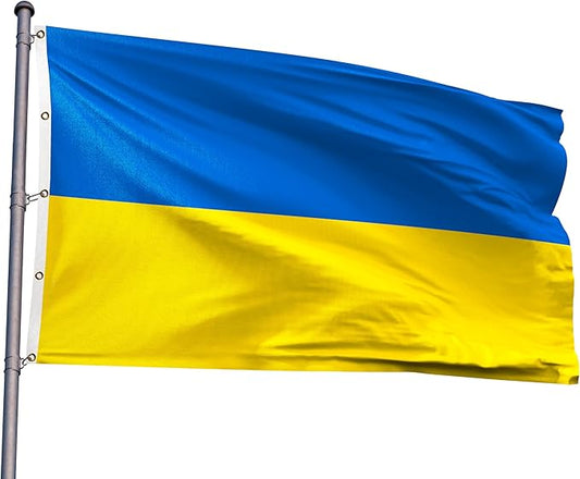 Ukraine Extra Large Flag 10x15FT Giant Ukrainian National Polyester Flag With 5 Grommets For Patriotic Ukrainian Themed Festival Events Party Decoration(Ukraine, 10x15FT)