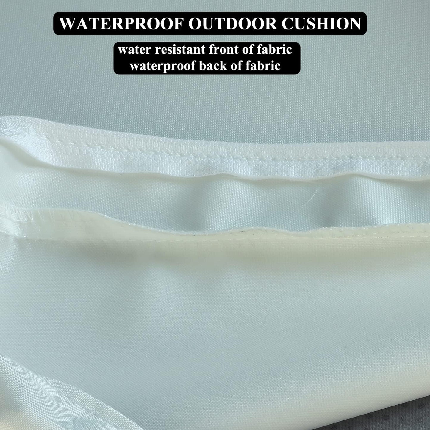 Patio Chair Cushions Set of 2 Non Slip Bottom Chair Pad with Ties Waterproof Square Outdoor Seat Cushion Replacement for Garden Swing Furniture 22x22 Inch, White