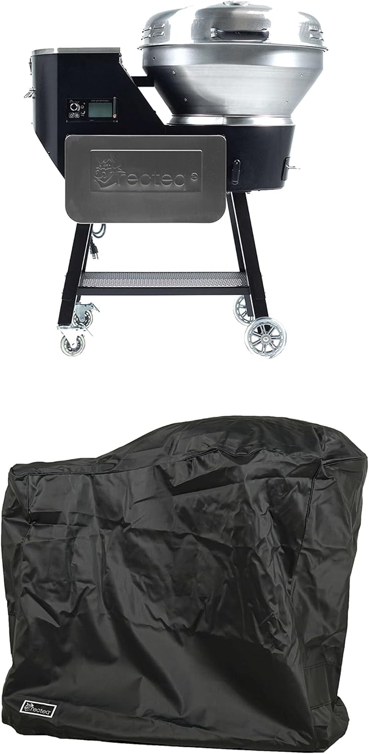 recteq Pellet Grill RT-B380X Bullseye Deluxe + Cover, WiFi Enabled Electric Pellet Smoker Grill, Wood Pellets, BBQ Outdoor, Smoke, Sear, and More