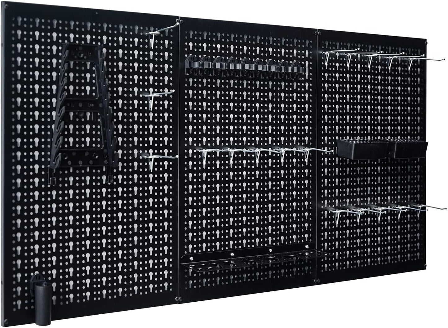 Ultrawall Peg Board Wall Organizer 4 ft. Metal Pegboard Garage Wall Pegboard Tool Storage Kit with Accessories for Garage, 45pcs