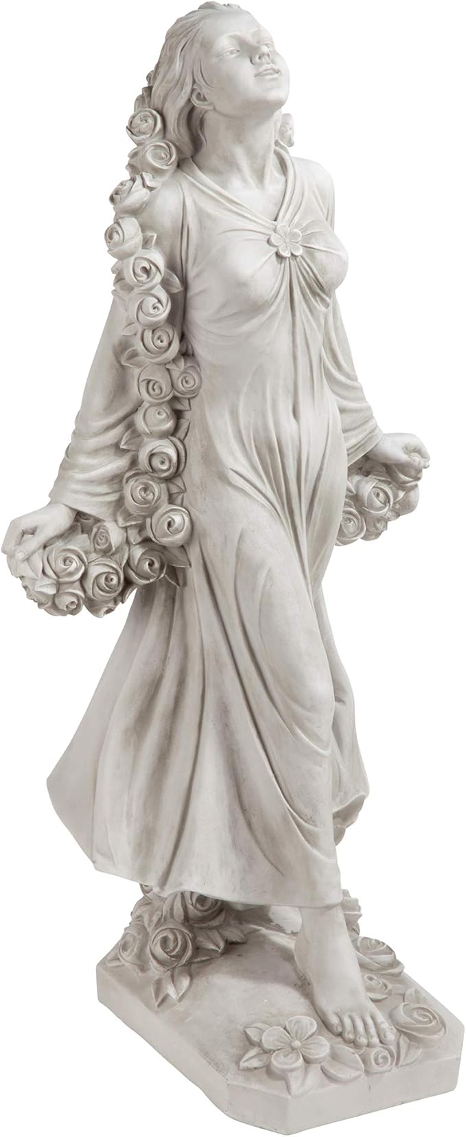Design Toscano KY47018 Flora Divine Patroness of Gardens Roman Statue, 14 Inches Wide, 14 Inches Deep, 31 Inches High, Antique Stone Finish