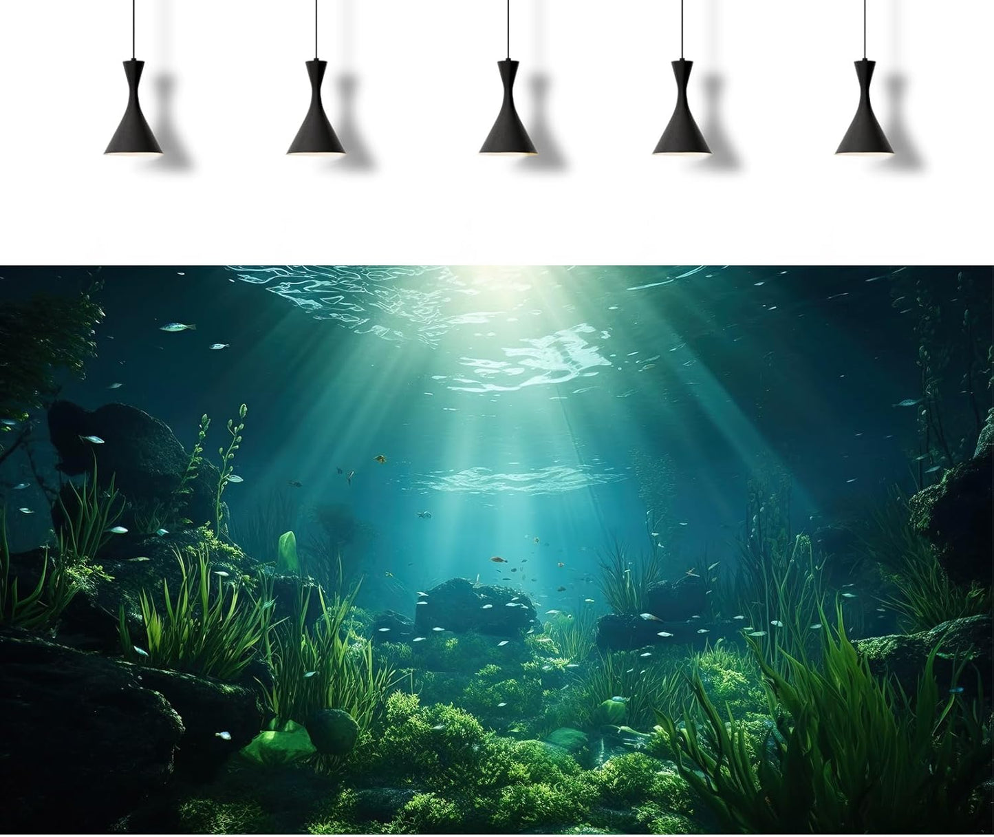 Underwater Fish Tank Background Under The Sea Aquarium Background Ocean Floor Aquatic Plants Fish Tank Backgrounds Deep Sea Sunray Tropical Aquarium Fish Reptile Tank Backgrounds 72x18in