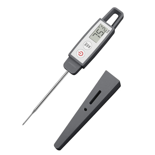 Lavatools PT09C Super-Quick Commercial Grade Digital Thermometer for Cooking, Meat, Candy, Candle, Liquid, Oil, 3" Compact Probe, Splash Proof, °C/°F Toggle, Hold Function - Sesame
