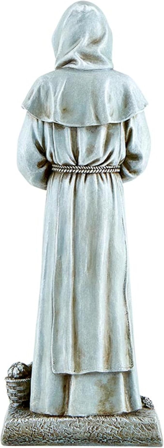 Garden Statue - Stone-Resin Saint Fiacre Indoor/Outdoor Catholic Sculpture, 12" Tall
