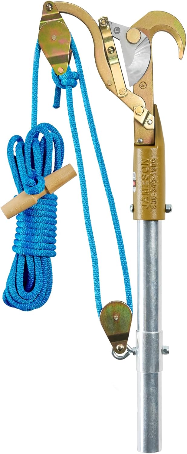 Jameson JA-14DP-PKG JA Professional Series Double Pulley Tree Pruner with 1-1/4-inch Capacity Bypass Cut