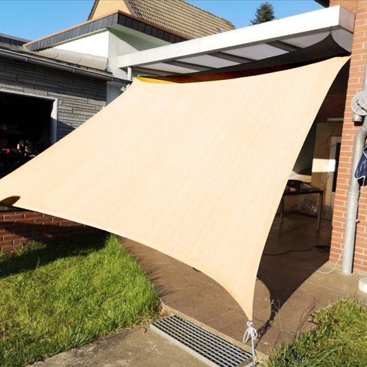 KANAGAWA 18'X20' Cream Custom Size Sun Shade Sail Rectangle UV Block Canopy Cover for Patio Backyard Lawn Garden Outdoor (Customized Available)