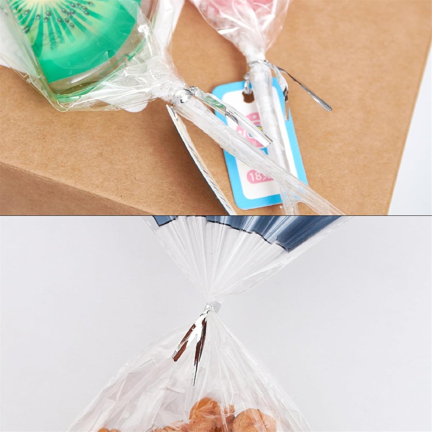 800 PCS 5" Silver Metallic Twist Ties for Bakery Ties, Candy Bags, Coffee Bags,Goodie Bags Ties