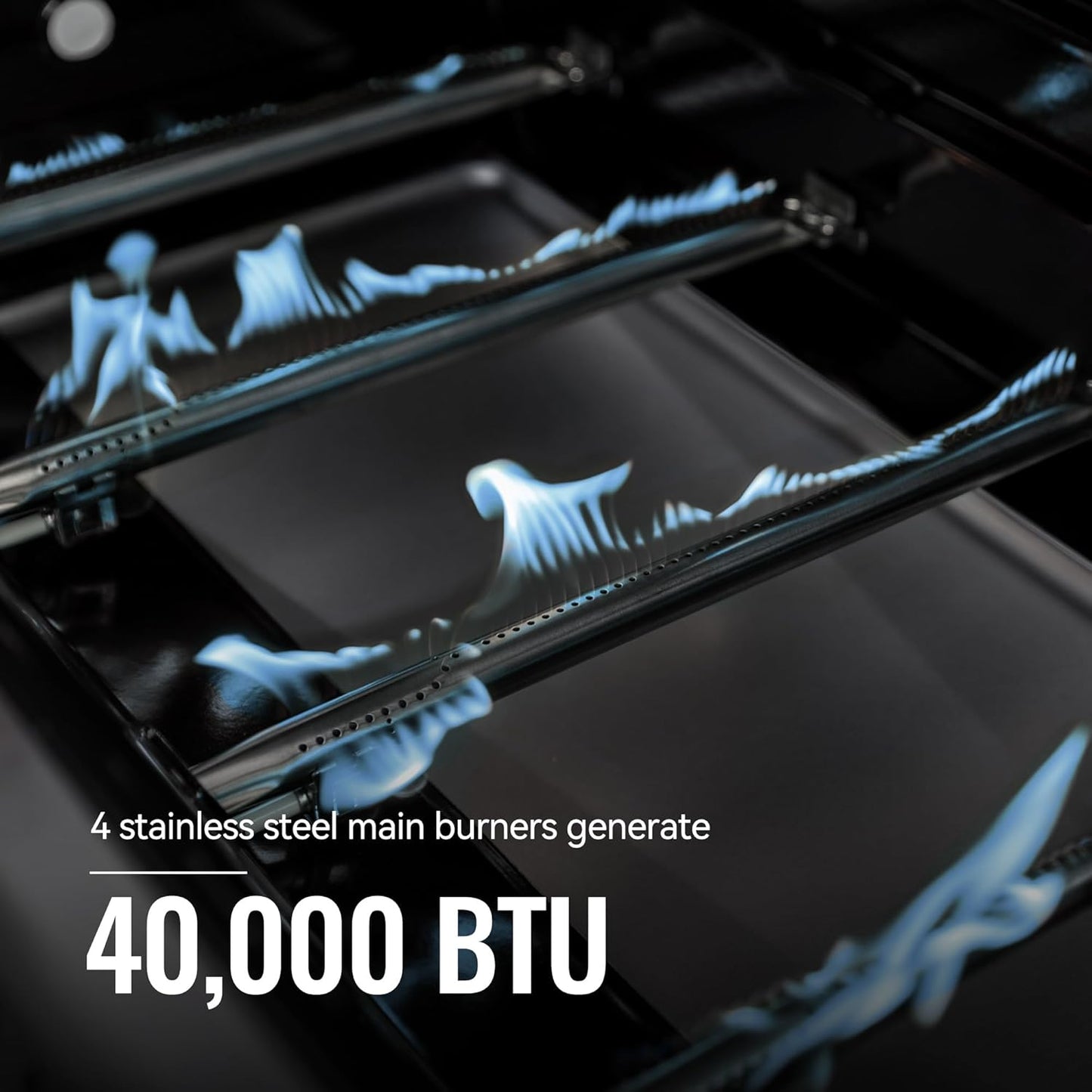 Royal Gourmet GA5407H 5 Burner Propane Gas Grill with Foldable Right-Side Table & Warming Rack, Cabinet Style Gas BBQ Grill for Barbecue Grilling & Backyard Cooking, Black