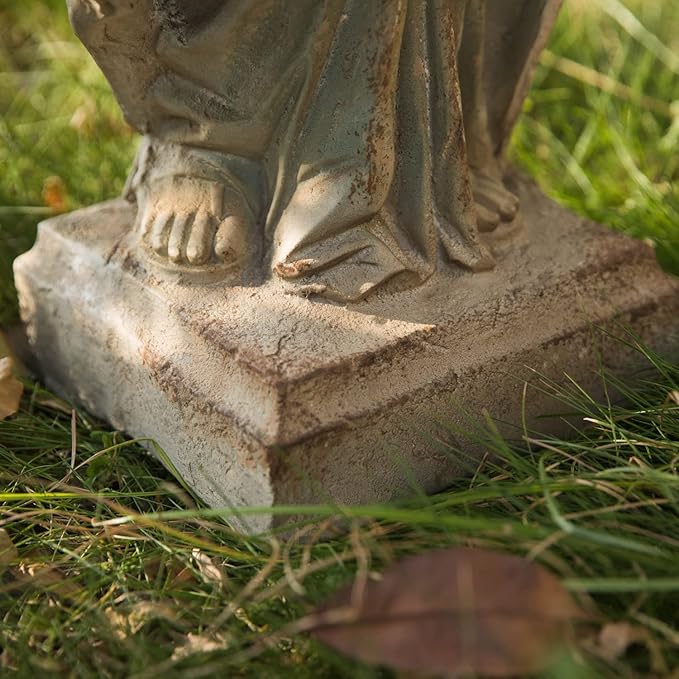 Virgin Mary Garden Statue Outdoor H31” Blessed Catholic Saint Mother of God Large Holy Madonna Resin Religious Sculpture Yard Outside Lawn Tall Praying St Mama Marian Big Painted Lady Magdalene