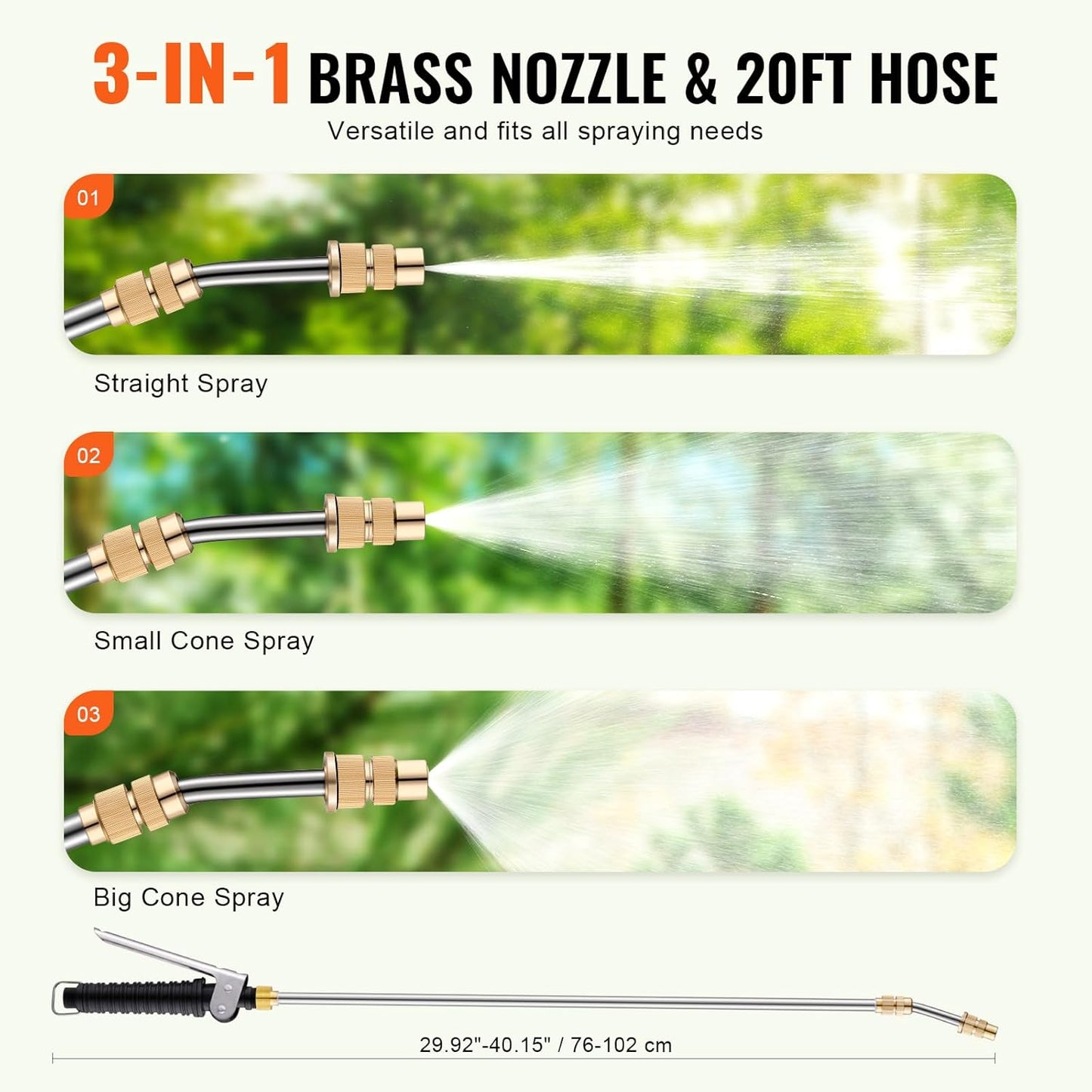 VEVOR ATV Spot Sprayer, 15.9 Gal/60L ATV/UTV Broadcast Sprayer with A Nozzle Boom, 12 V Pump Sprayers with Water Tank, 1.9 GPM Flow Rate, Adjustable 0-72 PSI, 20FT Hose, Weed Sprayers for Garden, Farm