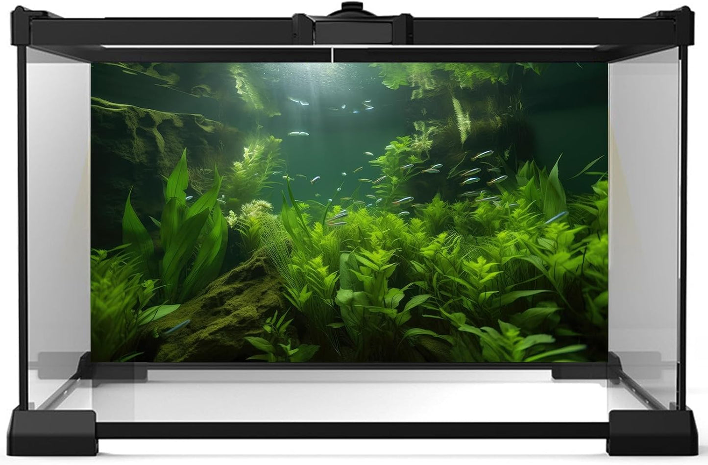 Aquarium Background Lush Aquatic Plants Seagrasses Terrarium Background Redwood Root Moss Tropical Style Green Underwater Plants Fish Tank Background Under The Sea Reptile Tank Backdrop 24x12in