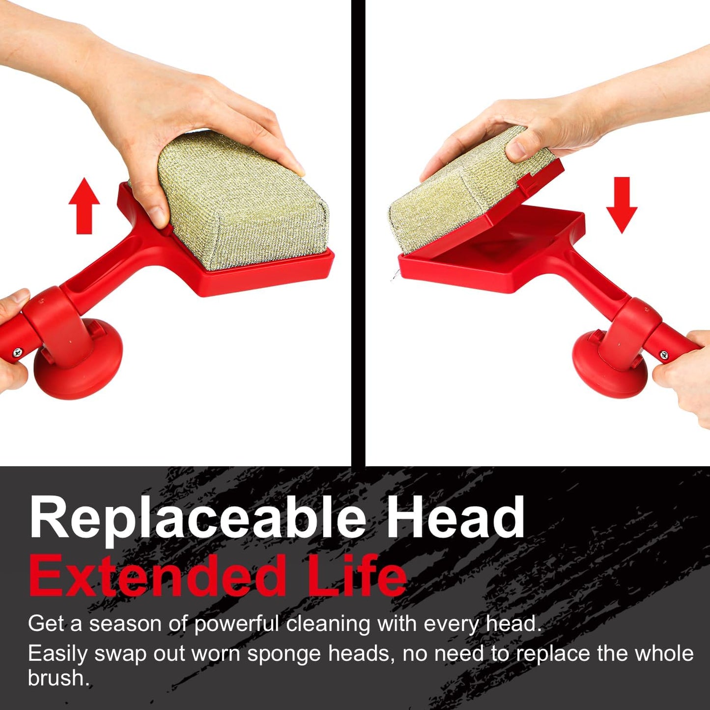 Replacement Brush Head for Steam Cleaning Grill Brush – Bristle-Free Durable Mesh Scrubbing Pad, Tear-Resistant Design, Compatible with EEFINITE BBQ Grill Cleaner