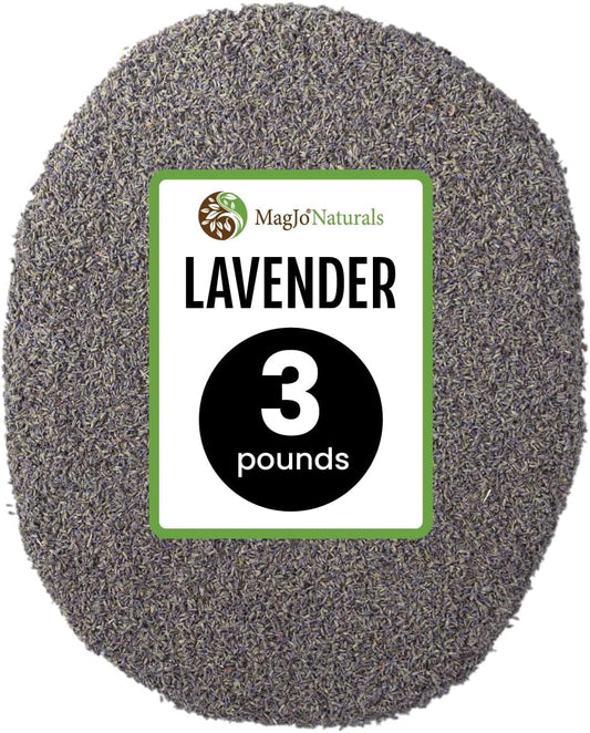 MagJo Naturals European Lavender Flowers (Extra Grade) - 100% Raw from Europe - 3 pounds