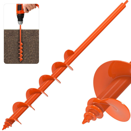 Auger Drill Bit for Planting 3''x32'' Garden Earth Auger 3mm Thicker Drill Augers for Digging Holes Heavy Duty Auger Post Hole Digger for Bulb, Flowers, Plants - Fits 3/8" Hex Drive Drill