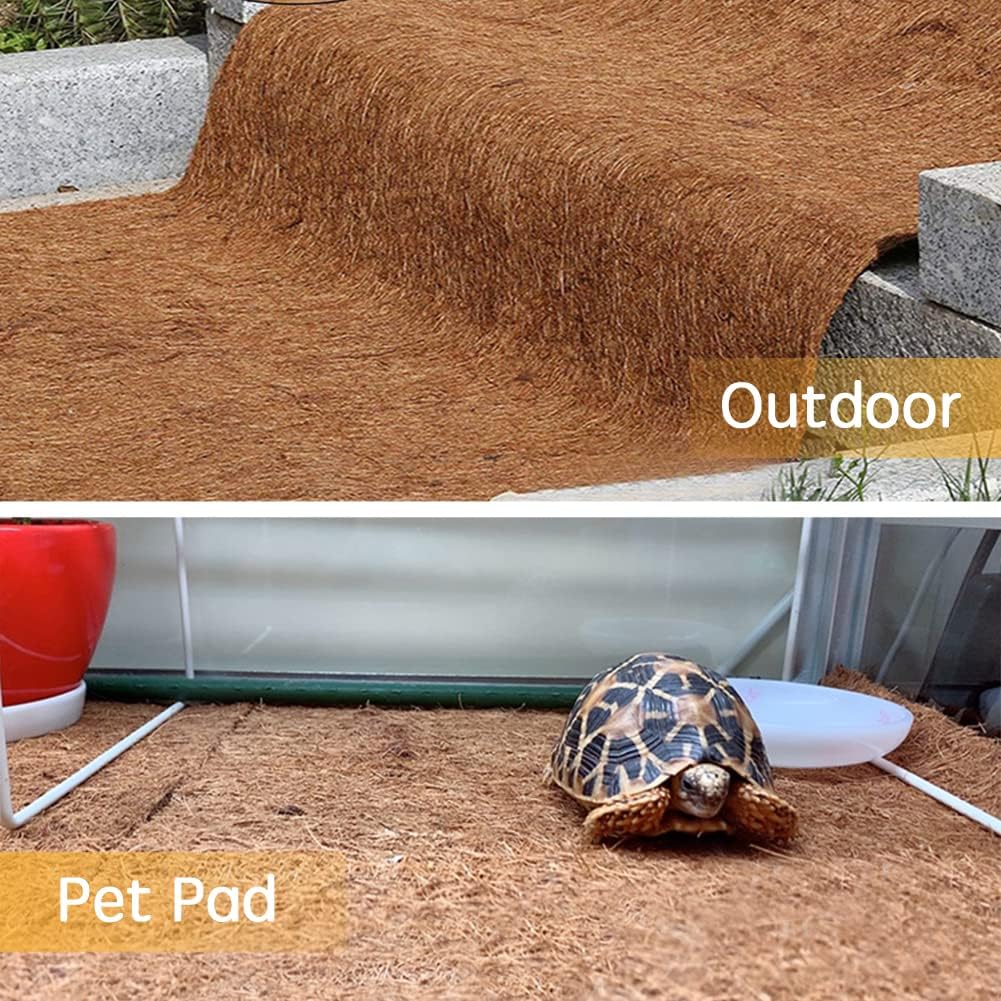 Coco Coir Liner, Yarrdfir 16x120 inch Natural Coconut Liners for planters Flower Basket, Natural Coconut Fiber mat, Garden Decoration, Animal pet pad, Reptile Carpet, Snow Mat