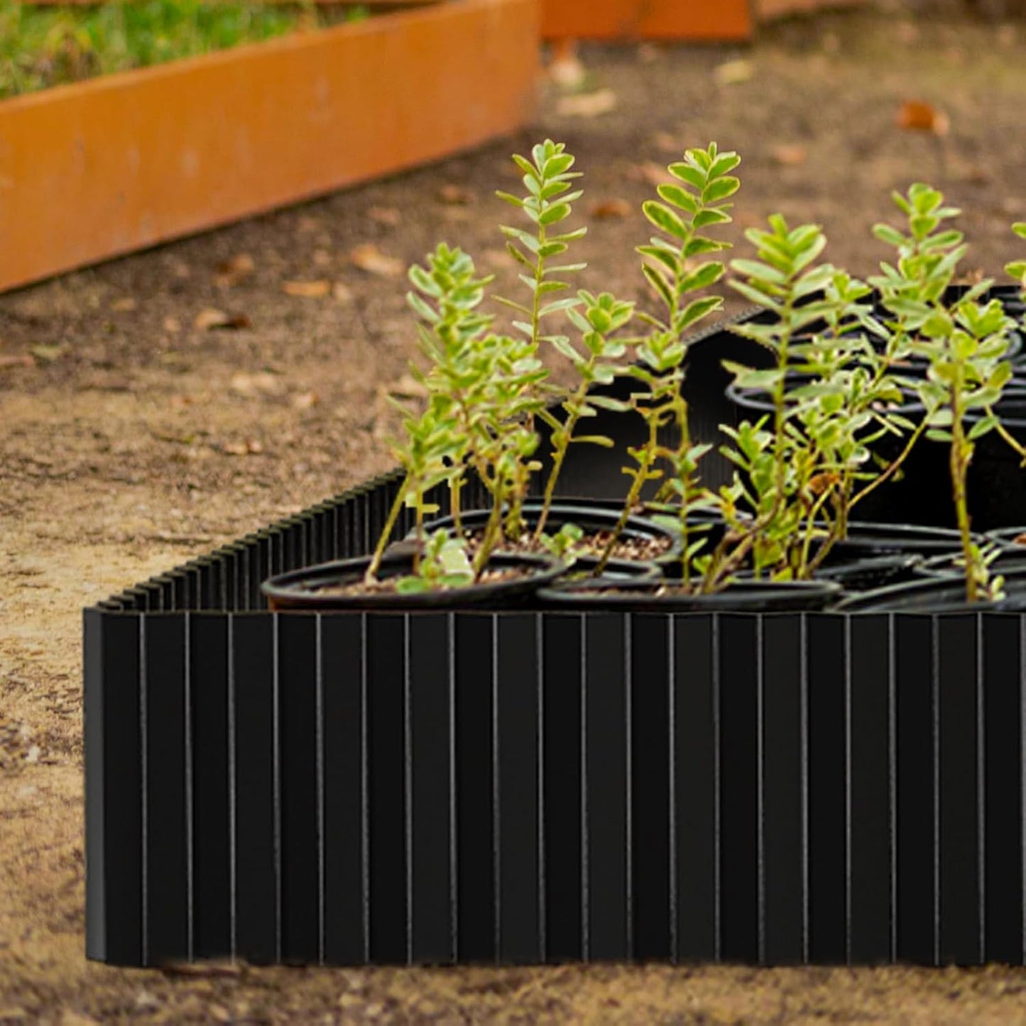 SnugNiture Corrugated Metal Garden Edging,4" x 10' Sturdy Lawn Edging Border,Landscape Edging Border for Lawn, Flower Bed,Garden and Yard